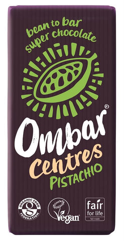 Ombar Organic Pistachio Centres Bar 70g