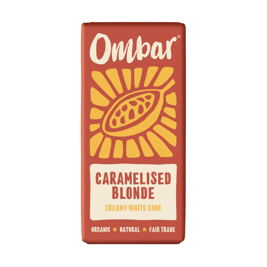 Ombar Organic Blonde Caramelised White Choco Bar 70g Vegan