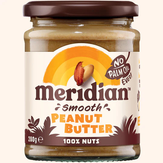 Meridian Organic Peanut Butter Smooth No Salt 100% Nuts 280G