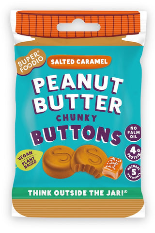 Superfoodio Peanut Butter Buttons  - Salted Caramel G/F Vegan 20g