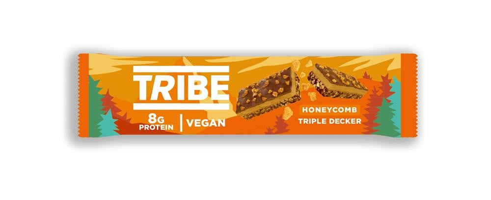 Tribe Triple Decker Choc Honeycomb 40g Gluten Free Vegan