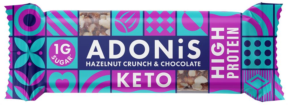 Adonis High Protein Keto Nut Bar Hazelnut Crunch & Cocoa 45g