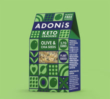 Adonis Olive & Chia Keto Crackers 60g