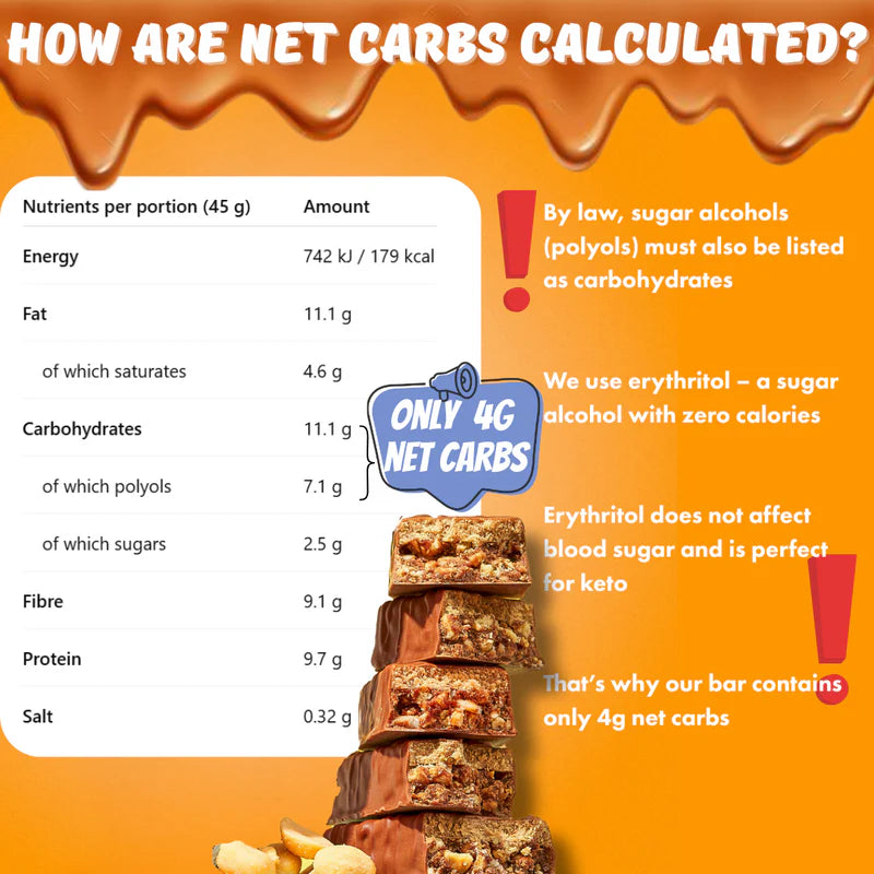 Adonis Caramel Peanut Keto Protein Bar 45g