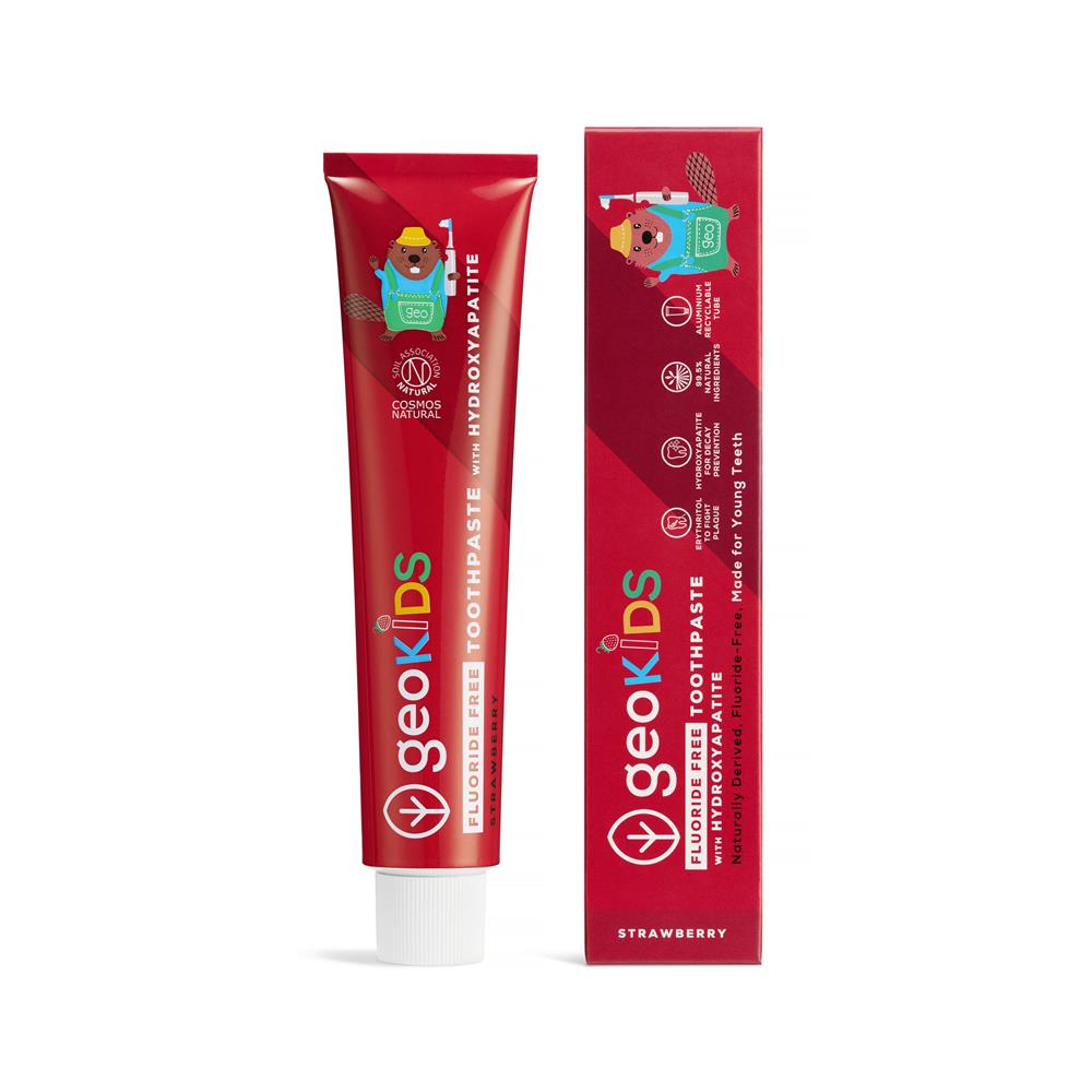 Georganics Fluoride Free Toothpaste with Hydroxyapatite Strawberry 75ml