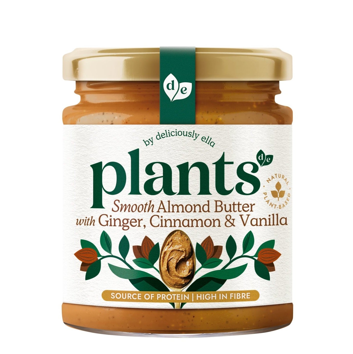 Deliciously Ella Plants Smooth Almond Butter With Ginger, Cinnamon & Vanilla 170g