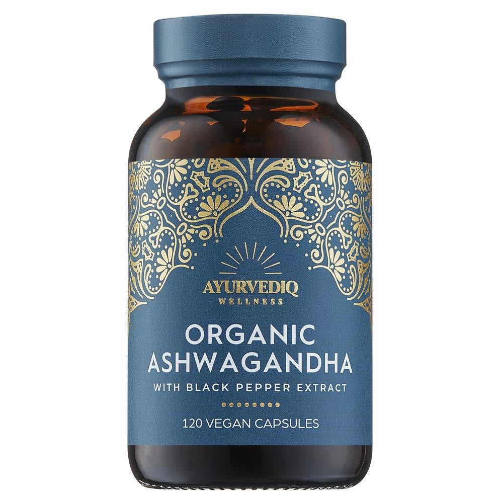 Ayurvediq Wellness	Organic Ashwaganda & Black Pepper Extract 120caps