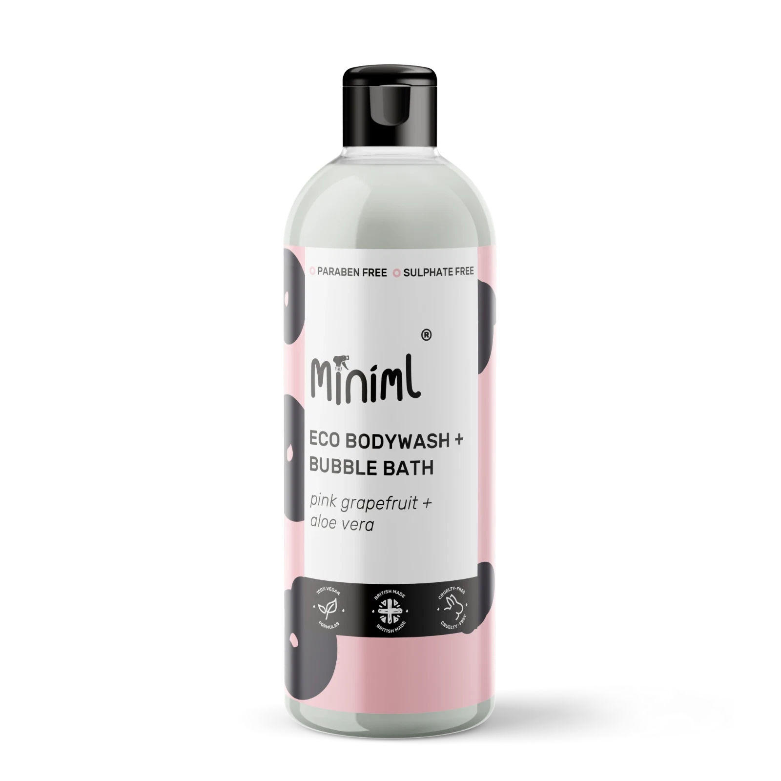 Miniml Bodywash & Bubble Bath Pink Grapefruit & Aloe Vera 500ml