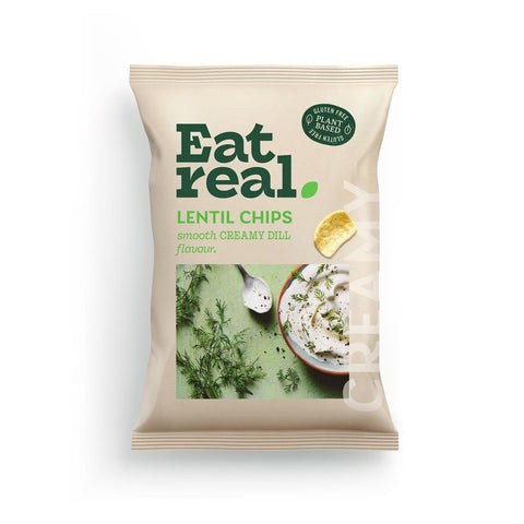 Eat Real Lentil Chips Creamy Dill 95g