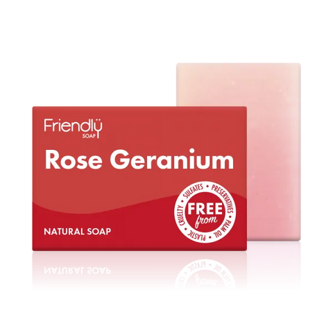 Friendly Soap Rose & Geranium Bar 95g