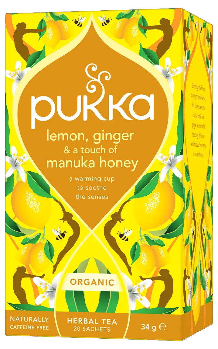Pukka Organic Lemon, Ginger & Manuka Honey Tea 20 Bags