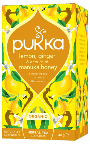 Pukka Organic Lemon, Ginger & Manuka Honey Tea 20 Bags
