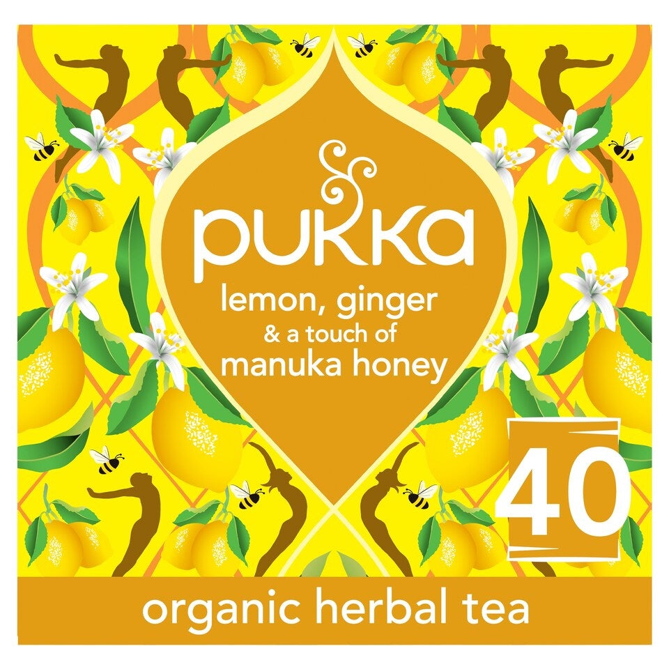 Pukka Organic Lemon, Ginger & Manuka Honey Tea 40 Bags