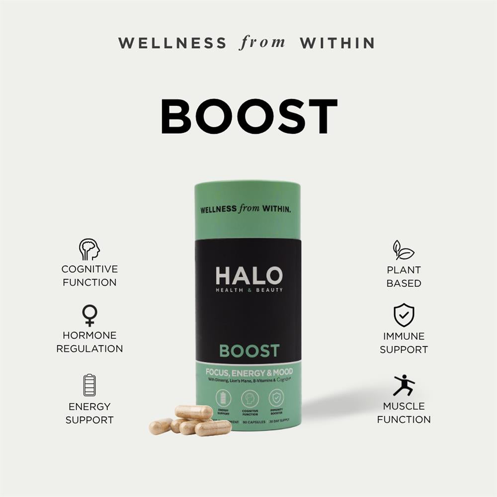 Halo Health and Beauty Boost - Focus Energy Mood 90 Caps