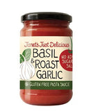 Janets Just Delicious Pasta Sauce Basil & Roast Garlic 350g