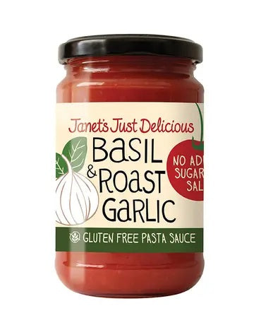 Janets Just Delicious Pasta Sauce Basil & Roast Garlic 350g