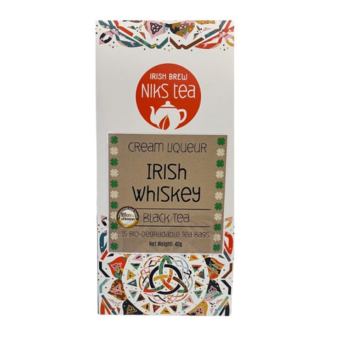 Niks Cream Liquer Irish Whiskey Black Tea 15 Bio-Degradable Tea Bags