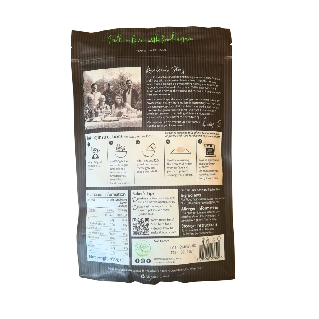 Crust Gluten Free Savoury Pastry Mix 450g