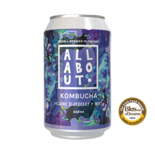 All About Kombucha Organic Blueberry & Mint Can 330ml