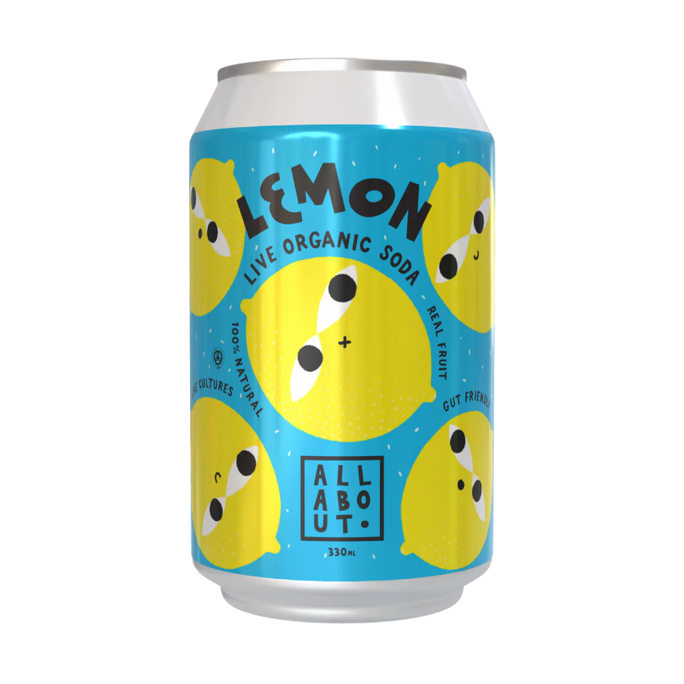 All About Kombucha Organic Lemon Live Soda 330ml
