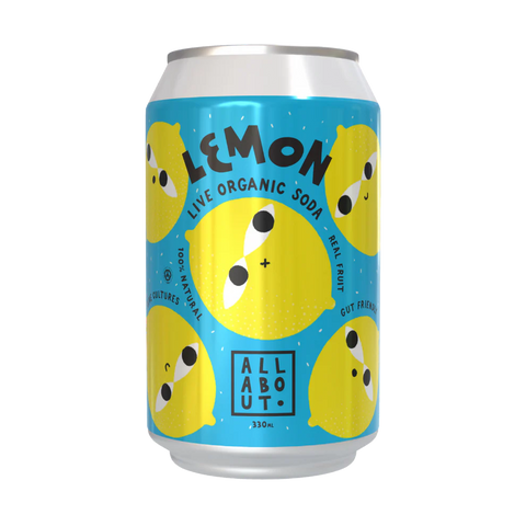 All About Kombucha Organic Lemon Live Soda 330ml
