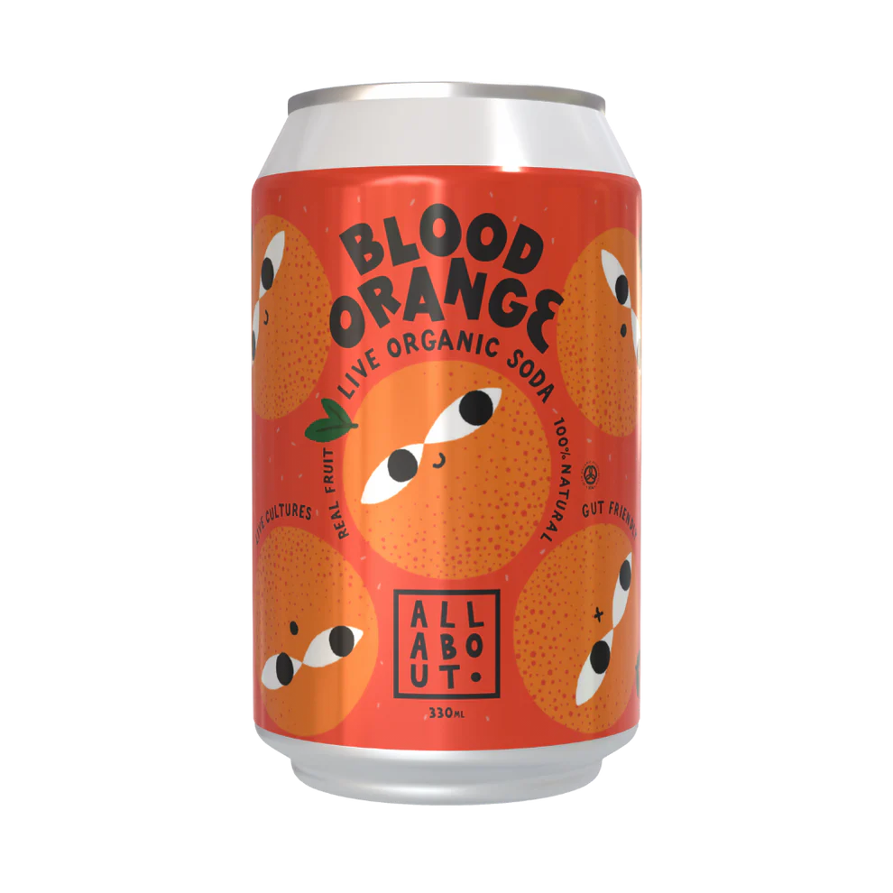 All About Kombucha Organic Blood Orange Live Soda 330ml