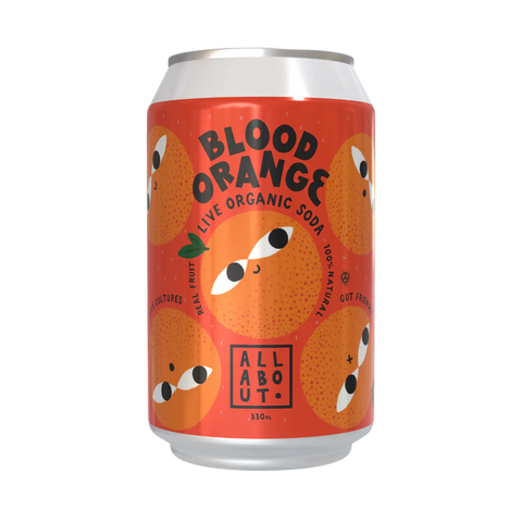 All About Kombucha Organic Blood Orange Live Soda 330ml