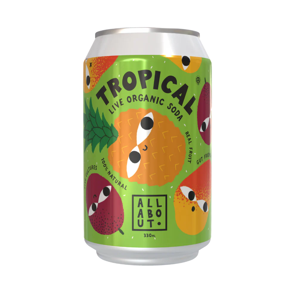 All About Kombucha Organic Tropical Live Soda 330ml