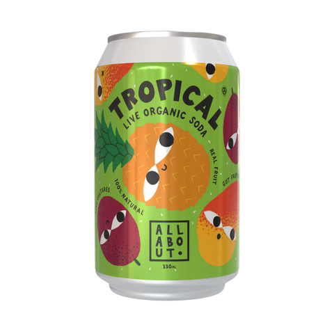 All About Kombucha Organic Tropical Live Soda 330ml