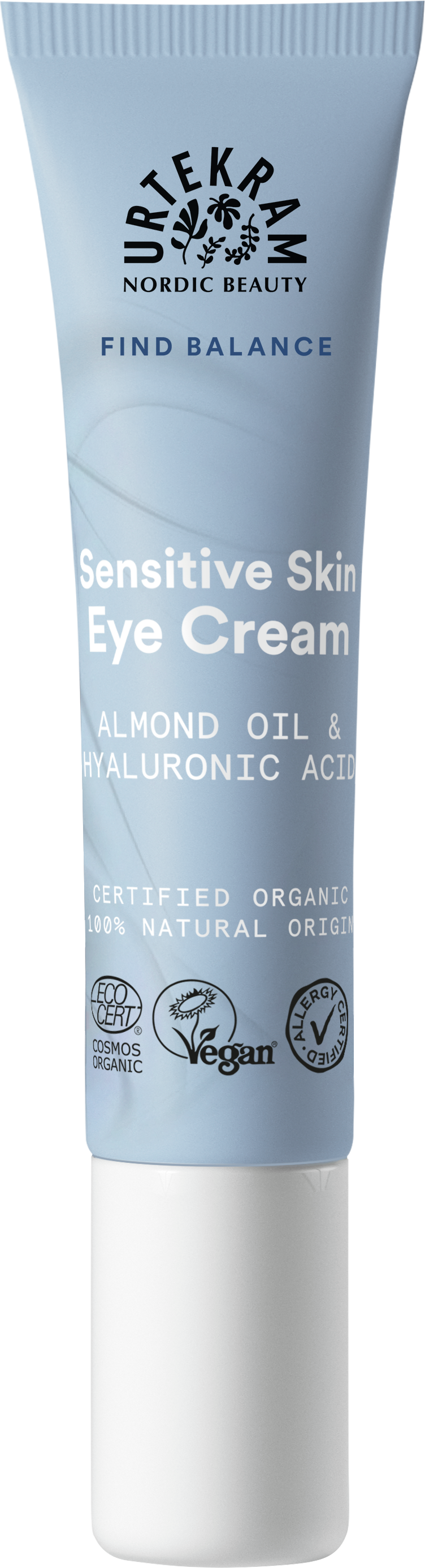 Urtekram Organic Fragrance Free Eye Cream 15ml Sensitive Skin