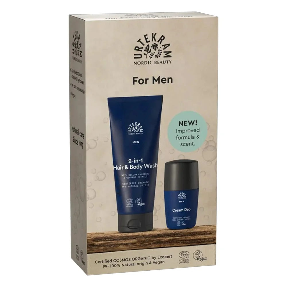 Urtekram Mens Deodorant and Body Wash Gift Set