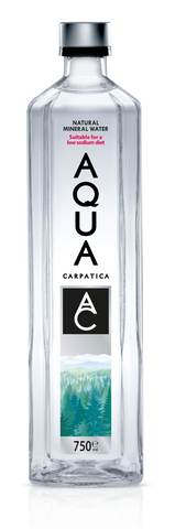Aqua Carpatica Still Natural Mineral Water - Sodium Free Glass Bottle 750ml