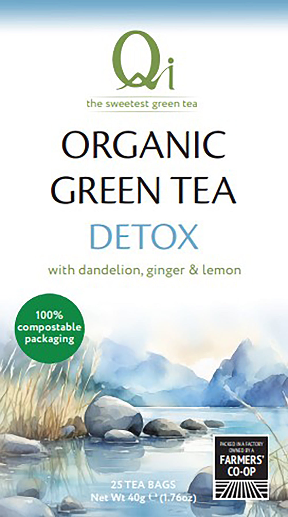 Qi Organic Fairtrade Detox Tea 25 Bags