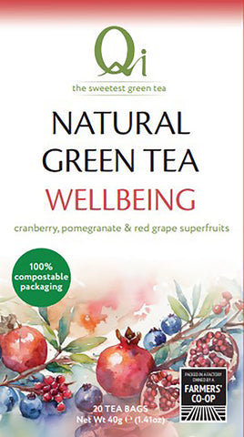 Qi Green Tea Natural Green Tea Wellbeing 20 Bags