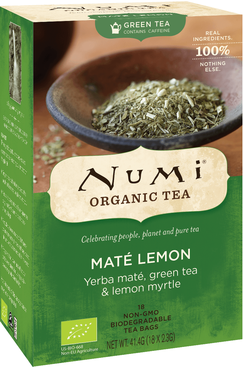Numi Organic Yerba Mate, Lemon Myrtle & Green Tea 18 bags
