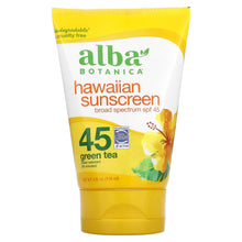 Alba Botanica Hawaiian Sunscreen Green Tea SPF45 118ml