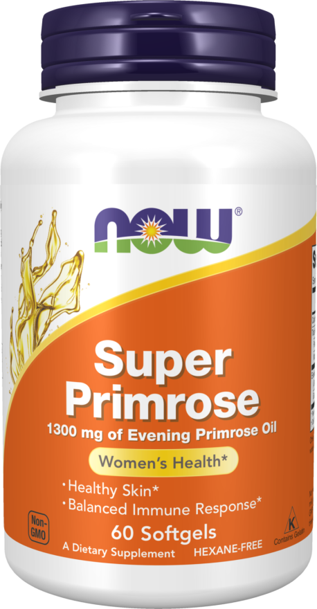 NOW Foods Super Primrose Evening Primrose Oil 1,300 mg 60 Softgels