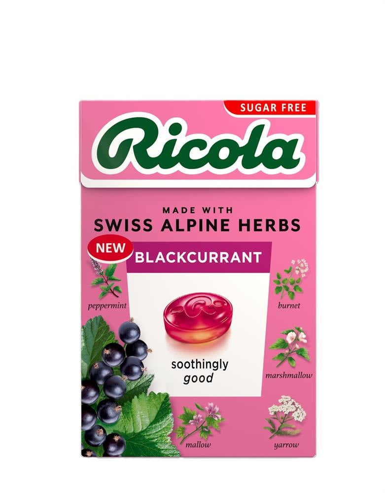 Ricola Blackcurrant Sugar Free 45g