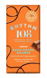 Rhythm 108 Swiss Chocolate Tablet Dark Cocoa Orange 100g