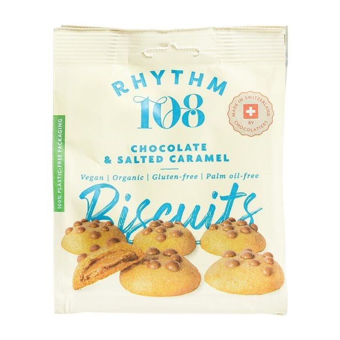 Rhythm 108 Organic Cookies Salted Caramel 135g Gluten Free Vegan