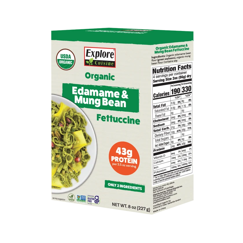 Explore Cuisine Organic Edamame & Mung Bean Fettucine 200g GF
