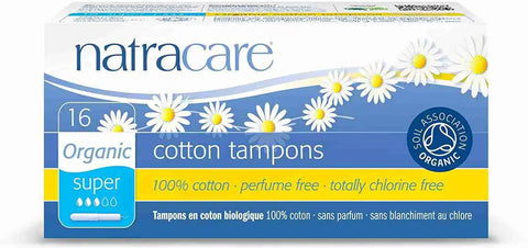 Natracare Cotton Applicator Tampons Super 16Pce