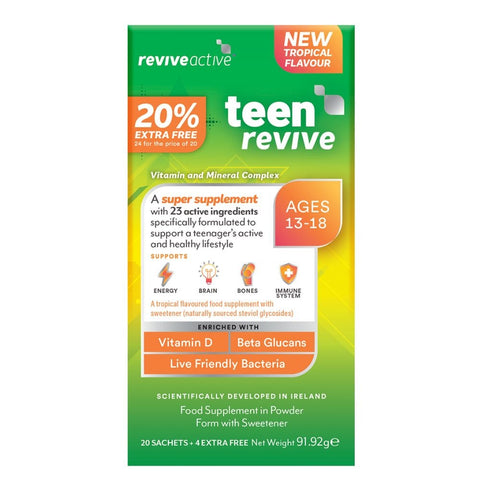 Revive Active Teen Active 20% Extra Free 20 Sachets + 4 Extra Free