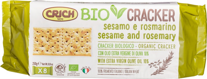 Crich Organic Crackers Rosemary & Sesame 8x31.25g