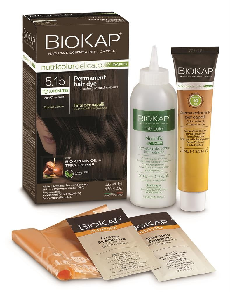 BioKap Ash Chestnut 5.15 Rapid Permanent Hair Dye 140 ml