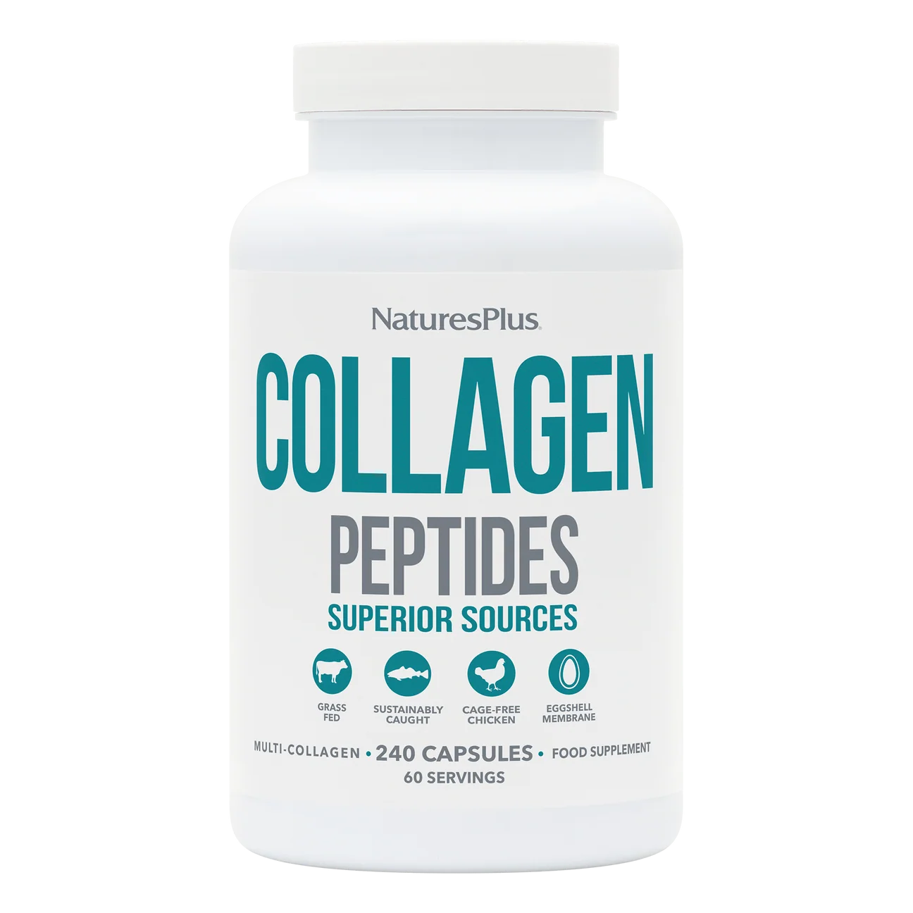 Natures Plus Collagen Peptides 240 Capsules