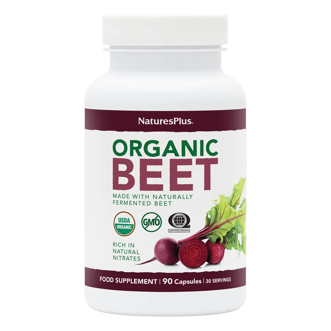 Natures Plus Organic Beetroot Capsules 90Capsules