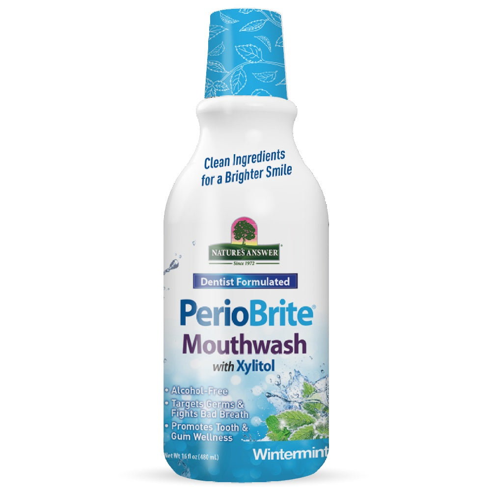 Natures Answer Perio Brite Mouthwash Wintermint 480ml