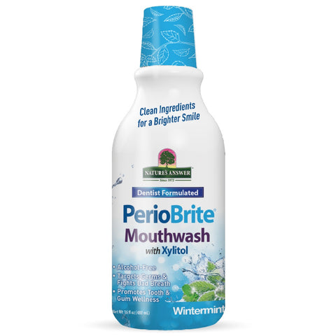 Natures Answer Perio Brite Mouthwash Wintermint 480ml