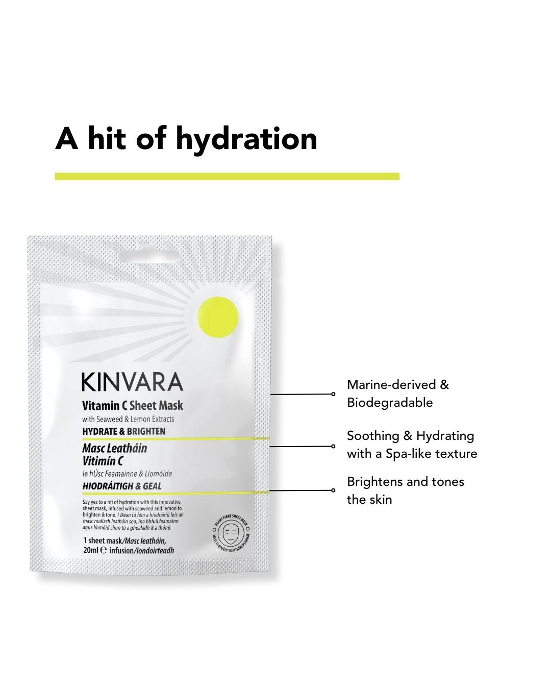 Kinvara Vitamin C Sheet Mask